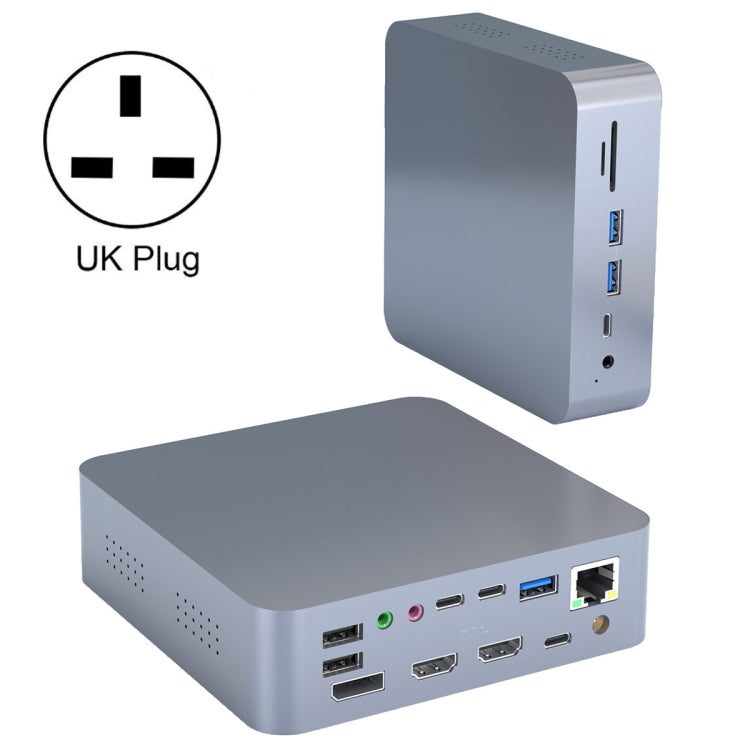 HC470 19-In-1 Laptop Docking Station Dual Monitor for M1 MacBook Pro/Air , UK Plug Eurekaonline