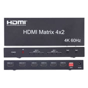 HDMI 4x2 Matrix Switcher / Splitter with Remote Controller, Support ARC / MHL / 4Kx2K / 3D, 4 Ports HDMI Input, 2 Ports HDMI Output Eurekaonline
