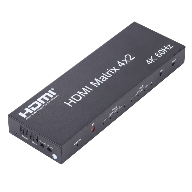 HDMI 4x2 Matrix Switcher / Splitter with Remote Controller, Support ARC / MHL / 4Kx2K / 3D, 4 Ports HDMI Input, 2 Ports HDMI Output Eurekaonline