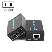 HDY-60 HDMI to RJ45 60m Extender Single Network Cable to For HDMI Signal Amplifier(US Plug) Eurekaonline