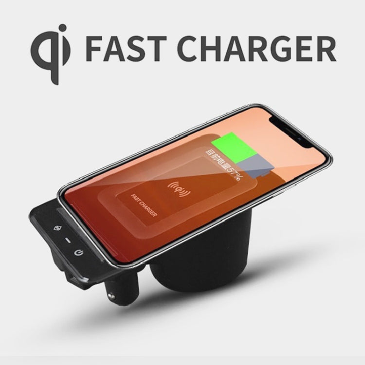 HFC-1052 Car Qi Standard Wireless Charger 15W / 10W Quick Charging for Audi A6L 2019-2022, Left Driving Eurekaonline