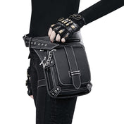 HG051 Steampunk Retro Waist Bag Outdoor One-Shoulder Messenger Bag(Black) Eurekaonline