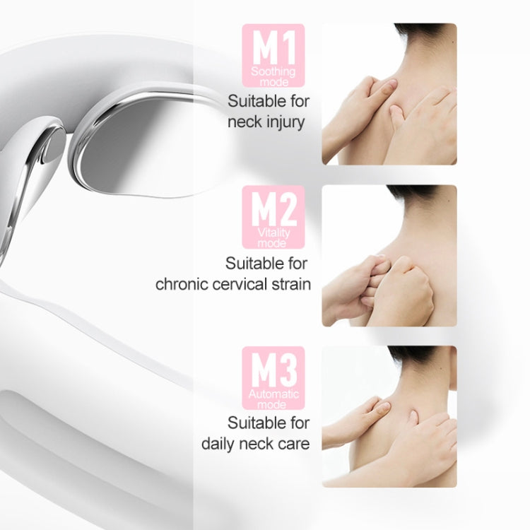 HJ001 Intelligent Mini Remote Control Electric Mini Shoulder Neck Cervical Massager (White) Eurekaonline