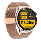 HK8Pro 1.36 inch AMOLED Screen Steel Strap Smart Watch, Support NFC Function / Blood Oxygen Monitoring(Gold) Eurekaonline