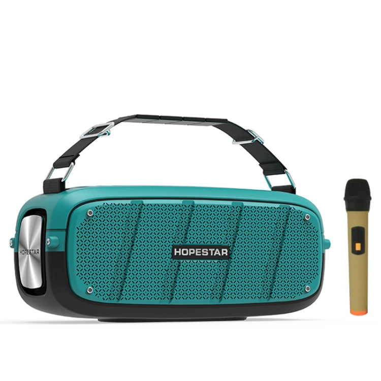 HOPESTAR A20 Pro TWS Portable Outdoor Waterproof Subwoofer Bluetooth Speaker with Microphone, Support Power Bank & Hands-free Call & U Disk & TF Card & 3.5mm AUX (Blue) Eurekaonline