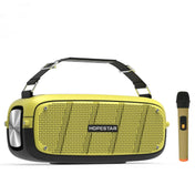 HOPESTAR A20 Pro TWS Portable Outdoor Waterproof Subwoofer Bluetooth Speaker with Microphone, Support Power Bank & Hands-free Call & U Disk & TF Card & 3.5mm AUX (Yellow) Eurekaonline