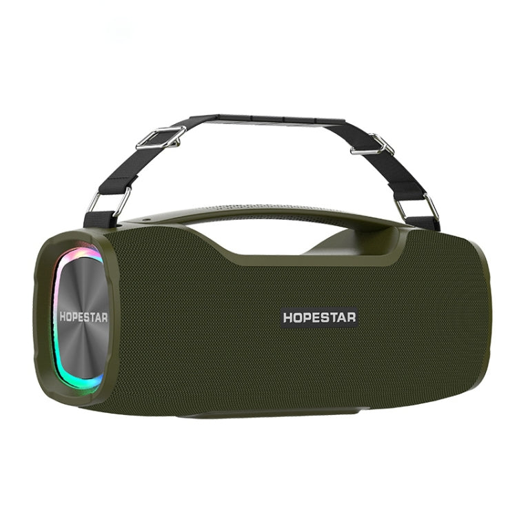 HOPESTAR A6X TWS Portable Outdoor Bluetooth Speaker with Colorful Music Lights, Support Power Bank & Hands-free Call & U Disk & TF Card & 3.5mm AUX(Green) Eurekaonline