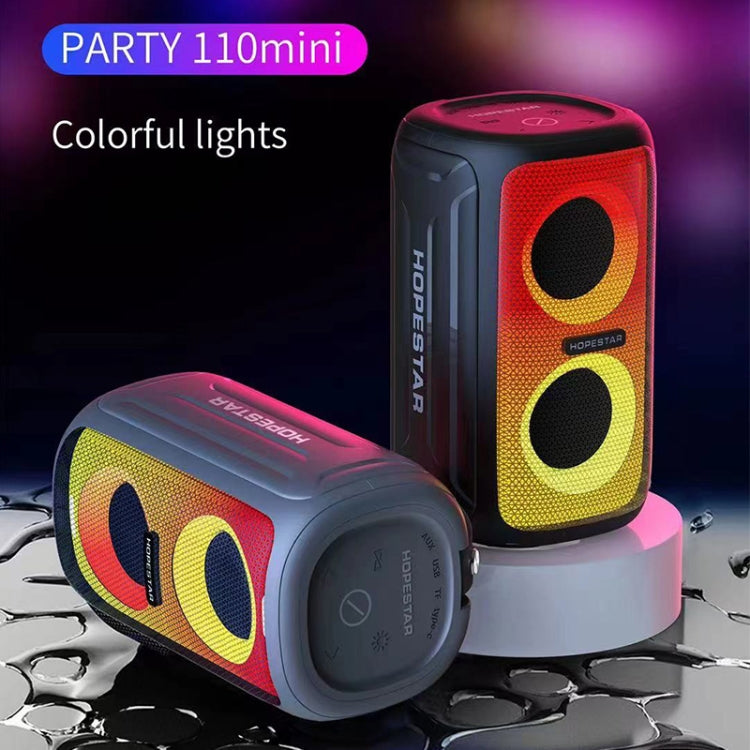 HOPESTAR Party 110 Mini Colorful Lights Wireless Bluetooth Speaker (Grey) Eurekaonline