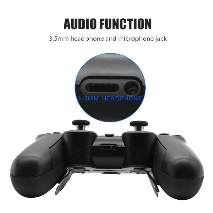 HS-PS4125 Bluetooth Wireless Handle With Somatosensory Wake Up For PS4 / PC, Product color: Black Eurekaonline