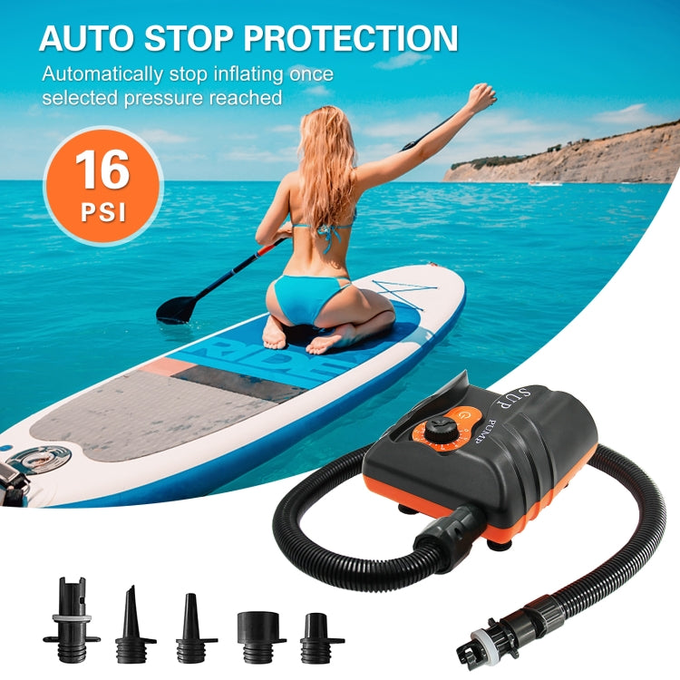 HT-785 SUP Paddle Board 16PSI High Pressure Car Inflatable Pump 12V Electric Air Pump With 6 Connectors Eurekaonline