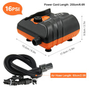HT-785 SUP Paddle Board 16PSI High Pressure Car Inflatable Pump 12V Electric Air Pump With 6 Connectors Eurekaonline