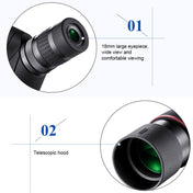 HTK-72 20x-60x High Definition Night Vision Zoom Monocular Telescope for Outdoor Camping Birdwatching with Tripod(Black) Eurekaonline