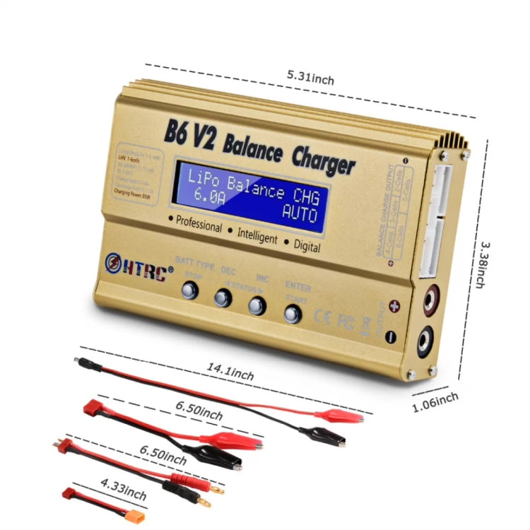 HTRC B6 V2 Model Airplane Charger Smart Balance Charger, EU Plug Eurekaonline