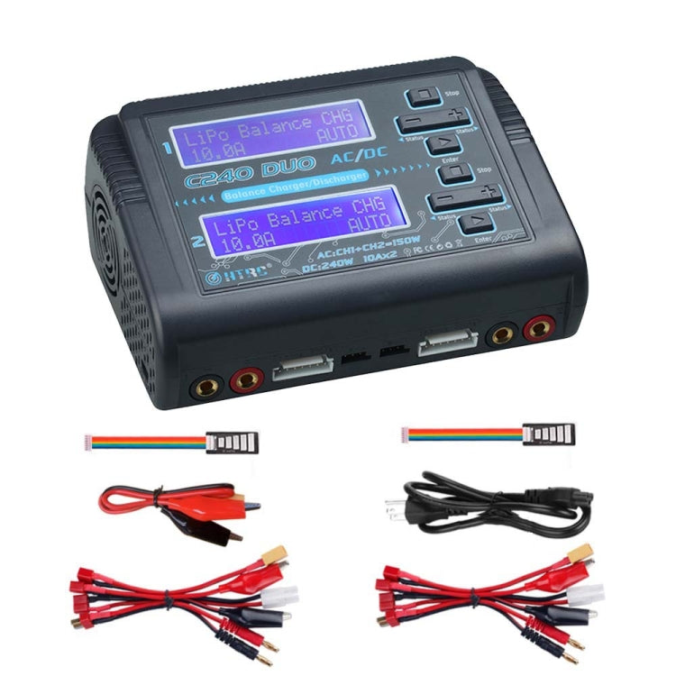 HTRC C240 Balanced Lithium Battery Charger Remote Control Airplane Toy Charger, Specification:US Plug Eurekaonline