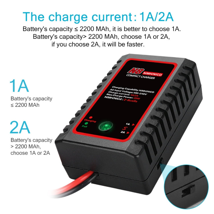 HTRC N8 Ni-MH Ni-Cr Battery Charger Smart Balance Charger, UK Plug Eurekaonline