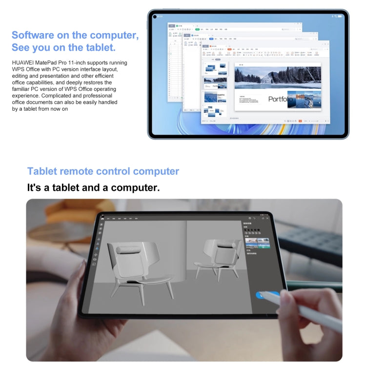 HUAWEI MatePad Pro 11 inch 2022 4G GOT-AL19 12GB+512GB, with Smart Keyboard + Stylus, HarmonyOS 3 Qualcomm Snapdragon 888 Octa Core, Support Dual WiFi / BT / GPS, Not Support Google Play(Clouds White) Eurekaonline