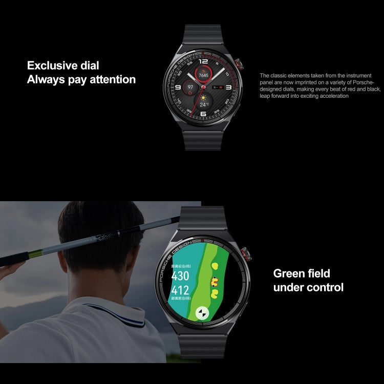 HUAWEI WATCH GT 3 Porsche Ver. Smart Watch 46mm Titanium Wristband, 1.43 inch AMOLED Screen, Support Health Monitoring / GPS / 100+ Sport Modes (Black) Eurekaonline
