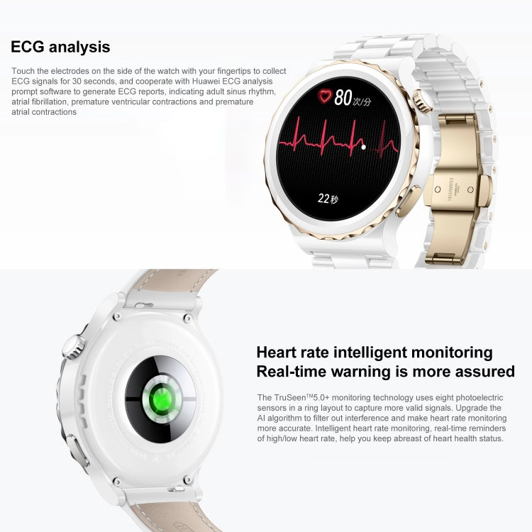 HUAWEI WATCH GT 3 Pro Ceramics Smart Watch 43mm Ceramics Wristband, 1.32 inch AMOLED Screen, Support ECG / GPS / 7-days Battery Life Eurekaonline