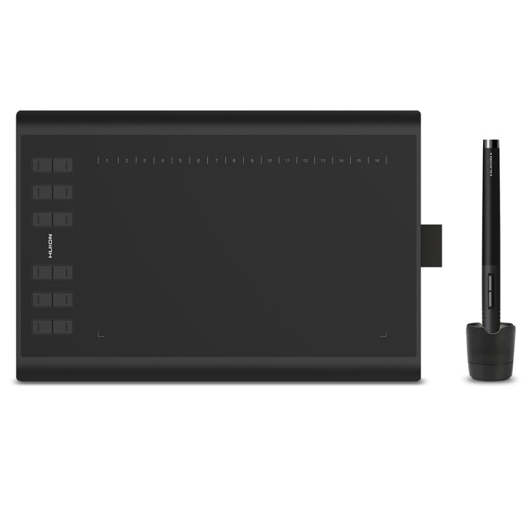 HUION Inspiroy H1060P 5080 LPI 12 Press Keys Art Drawing Tablet for Fun, with Battery-free Pen & Pen Holder Eurekaonline