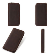 HUMERPAUL BP816 RFID Anti-Magnetic Men Long Wallet Business Retro Multi-Card Solt Handbag(Brown) Eurekaonline