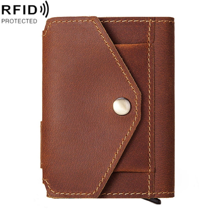 HUMERPAUL BP906 Credit Card Cover RFID Anti-Theft Brush Card Bag(Brown) Eurekaonline