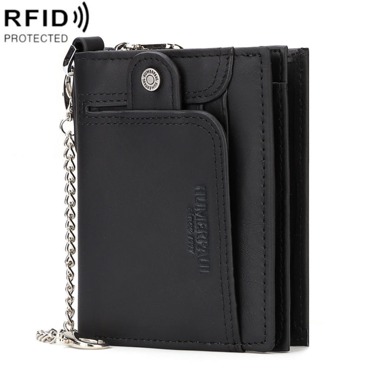 HUMERPAUL BP950 RFID Anti-Magnetic Men Wallet Large Capacity Multi-Card Solt Pocket(Black) Eurekaonline