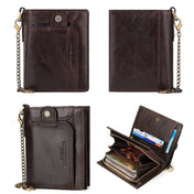 HUMERPAUL BP950 RFID Anti-Magnetic Men Wallet Large Capacity Multi-Card Solt Pocket(Brown) Eurekaonline