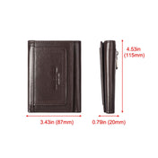 HUMERPAUL BP992 RFID Anti-Magnetic Multi-Card Position Zipper Coin Purse Leather Men Wallet(Dark Brown) Eurekaonline