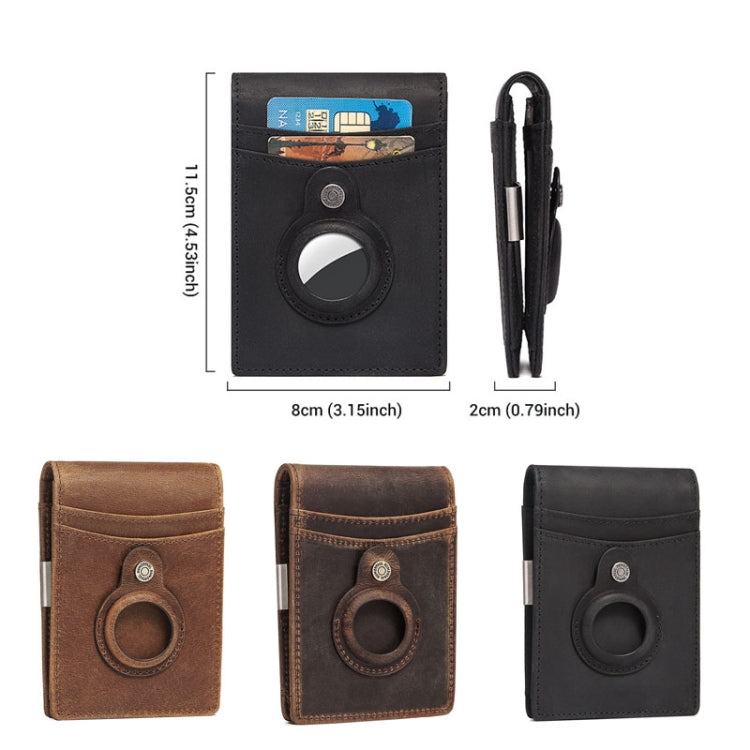 HUMERPAUL BP993 RFID Anti-Theft Brush Pocket Card Bag Suitable For AirTag(Black) Eurekaonline