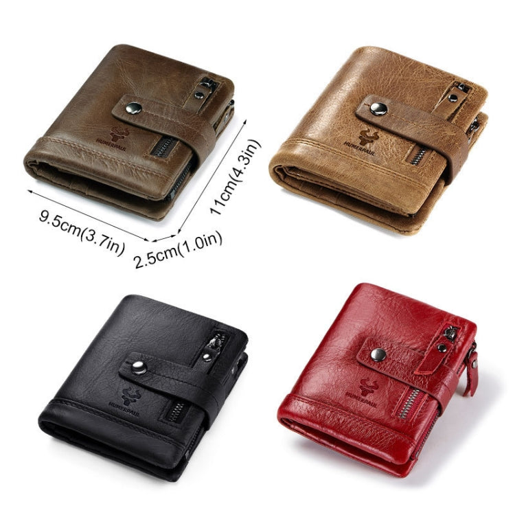 HUMERPAUL hu828 Zipper Buckle Leather Wallet Multifunctional Hand Bag(Red) Eurekaonline