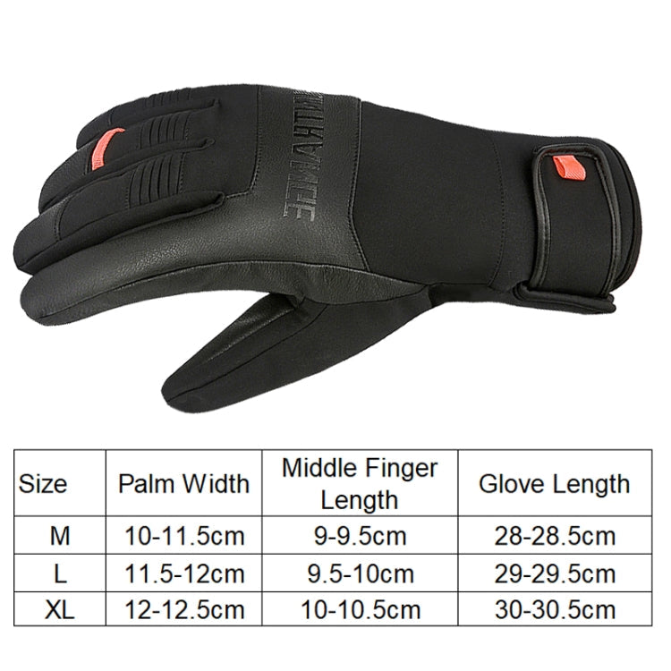 HUNTRANGE A055 Waterproof Riding Sports Touch Screen Keep Warm Gloves, Size: L(Black) Eurekaonline