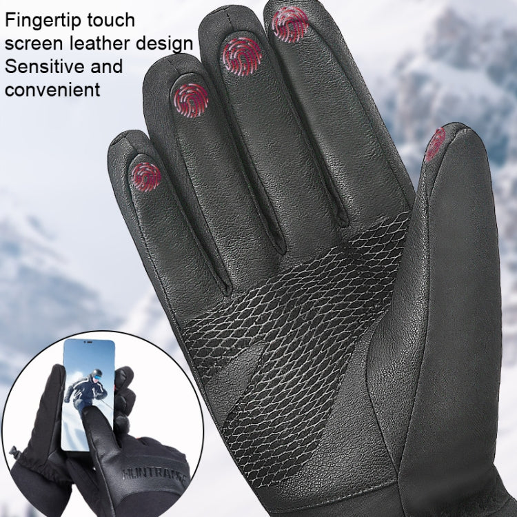 HUNTRANGE A055 Waterproof Riding Sports Touch Screen Keep Warm Gloves, Size: M(Black) Eurekaonline