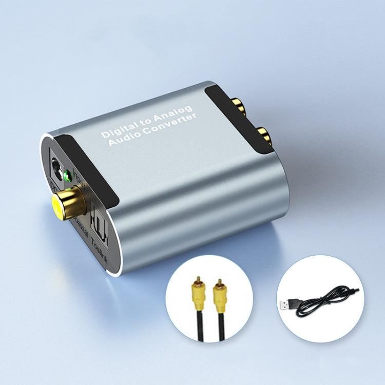 L Digital To Analog Audio Converter With 3.5mm Jack SPDIF Audio Decoder with SPDIF+USB Cable Eurekaonline