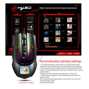 HXSJ J500 7 Keys RGB Programmable Display Screen Gaming Wired Mouse Eurekaonline