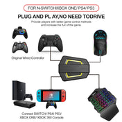 HXSJ P6+V100+J900 Keyboard Mouse Converter + One-handed Keyboard + Gaming Mouse Set Eurekaonline