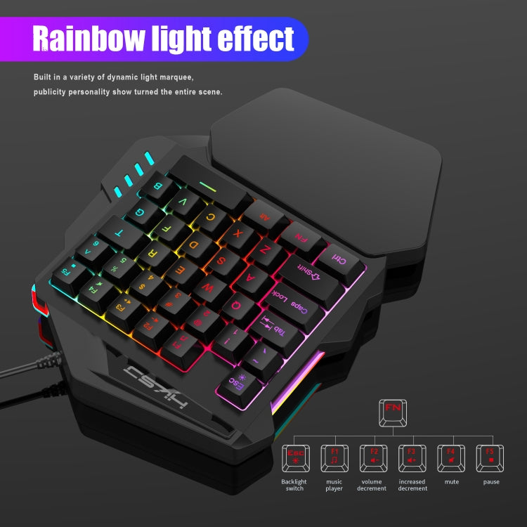 HXSJ P8+V100+J900 Keyboard Mouse Converter + One-handed Keyboard + Programming Gaming Mouse Set Eurekaonline