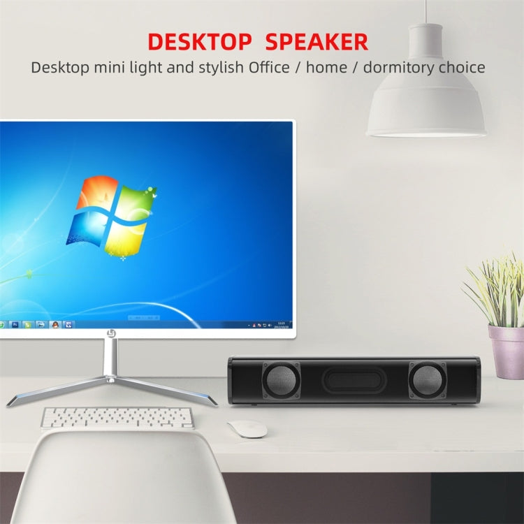 HXSJ Q2 Mini Household Notebook Desktop PC Wired Heavy Subwoofer Speaker(Black) Eurekaonline