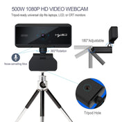 HXSJ S3 500W 1080P Adjustable 180 Degree HD Automatic Focus PC Camera with Microphone(Black) Eurekaonline