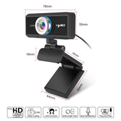 HXSJ S4 1080P Adjustable 180 Degree HD Manual Focus Video Webcam PC Camera with Microphone(Black) Eurekaonline