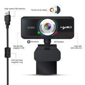 HXSJ S4 1080P Adjustable 180 Degree HD Manual Focus Video Webcam PC Camera with Microphone(Black) Eurekaonline