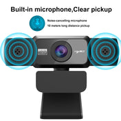 HXSJ S5 1080P Adjustable HD Video Webcam PC Camera with Microphone(Black) Eurekaonline