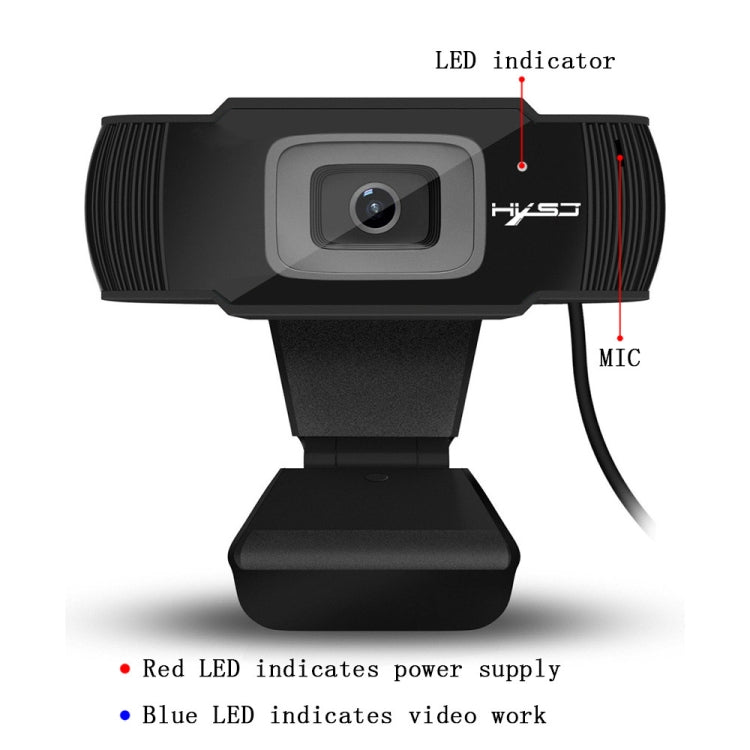 HXSJ S70 30fps 5 Megapixel 1080P Full HD Autofocus Webcam for Desktop / Laptop / Android TV, with Noise Reduction Microphone, Cable Length: 1.4m Eurekaonline