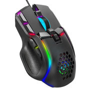 HXSJ S700 USB 12800dpi Adjustable 10-Keys Mechanical Wired Gaming Mouse(Black) Eurekaonline