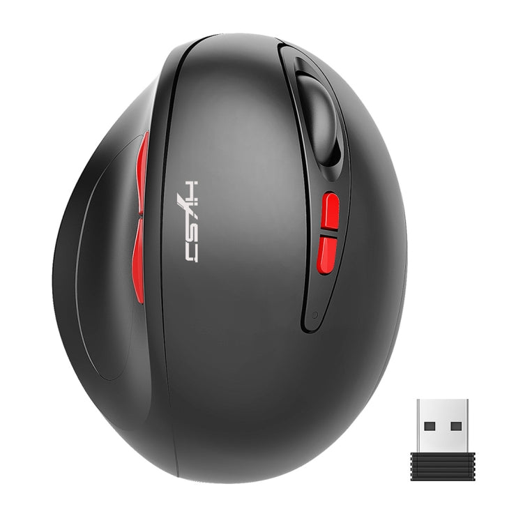 HXSJ T31 2.4GHz 2400DPI Three-speed Adjustable 7-keys Rechargeable Vertical Wireless Optical Mouse Eurekaonline