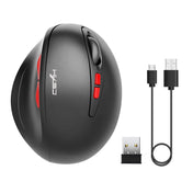 HXSJ T31 2.4GHz 2400DPI Three-speed Adjustable 7-keys Rechargeable Vertical Wireless Optical Mouse Eurekaonline