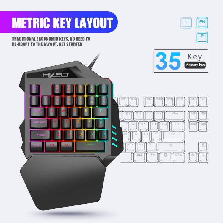 HXSJ V100+A883+P8 One-handed Keyboard + Programming Gaming Mouse + Keyboard Mouse Converter Set Eurekaonline