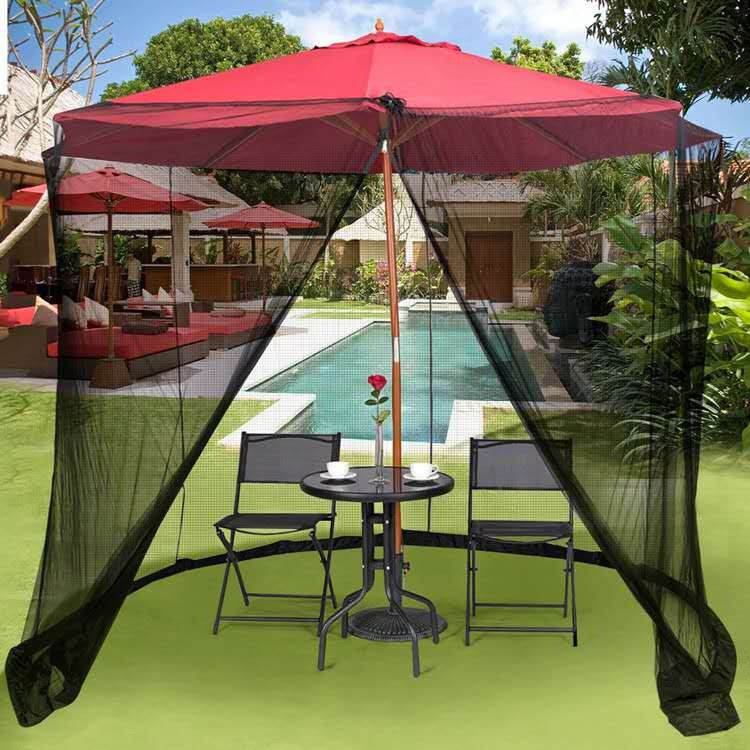 HY-0205 300 x 230 cm Outdoor Parasol Anti-mosquito Net Cover, Dimensions: Folding Tents(Black) Eurekaonline