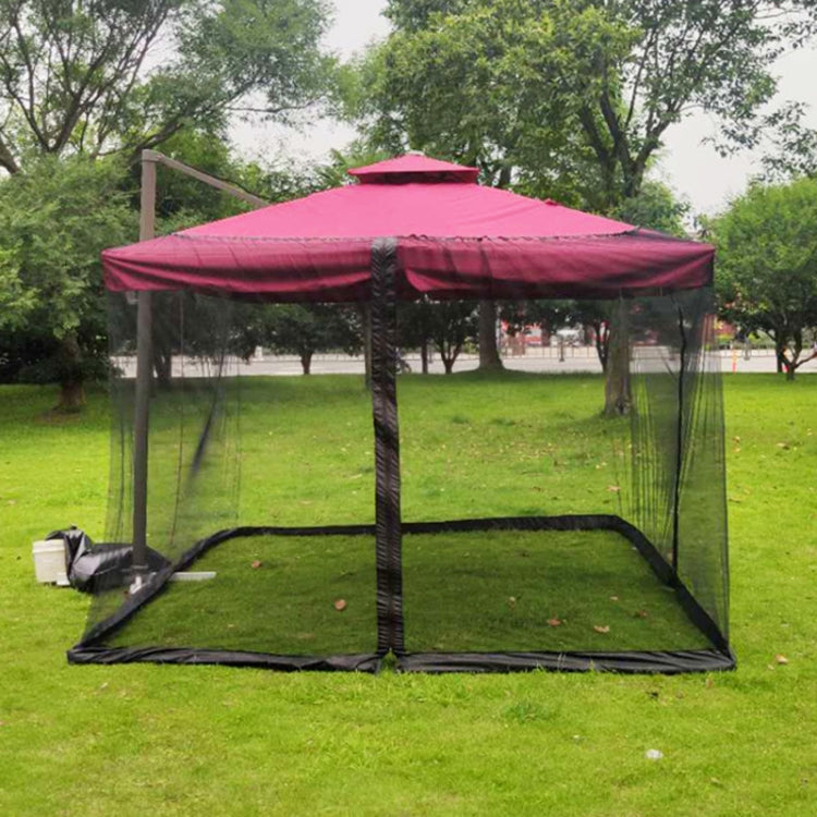 HY-0205 300 x 230 cm Outdoor Parasol Anti-mosquito Net Cover, Dimensions: Square Umbrellas(Black) Eurekaonline