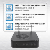 HYSTOU M7 Windows 7/8/10 / Linux System Mini PC, Intel Core G6400 Dual Core 4 Threads up to 4.0GHz, 32GB RAM+1TB SSD+1TB HDD, EU Plug Eurekaonline