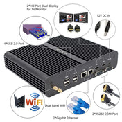 HYSTOU P05B-I7-5500U-2C Fanless Mini PC Intel Core i7 5500u Processor Quad Core up to 2.4GHz, RAM: 8G, ROM: 256G, Support Win 7 / 8 / 10 / Linux(Black) Eurekaonline